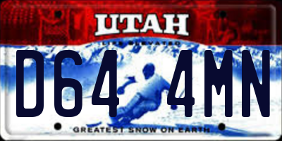 UT license plate D644MN