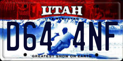 UT license plate D644NF