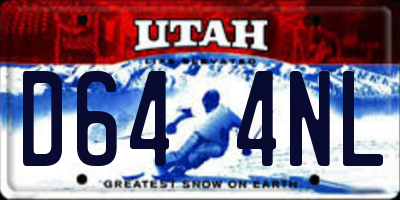 UT license plate D644NL