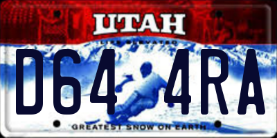 UT license plate D644RA