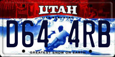 UT license plate D644RB