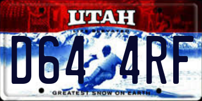 UT license plate D644RF