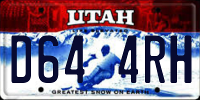 UT license plate D644RH