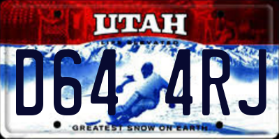 UT license plate D644RJ