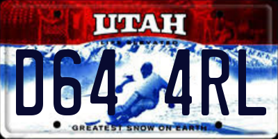 UT license plate D644RL