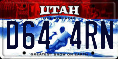 UT license plate D644RN