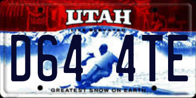 UT license plate D644TE