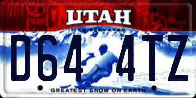 UT license plate D644TZ