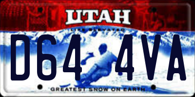 UT license plate D644VA