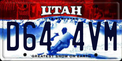 UT license plate D644VM