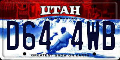 UT license plate D644WB