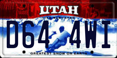 UT license plate D644WI