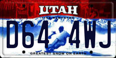 UT license plate D644WJ