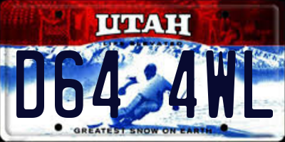UT license plate D644WL