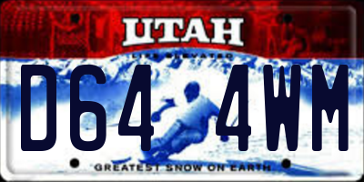UT license plate D644WM
