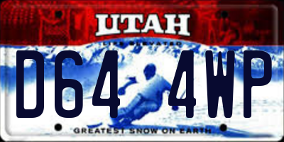 UT license plate D644WP