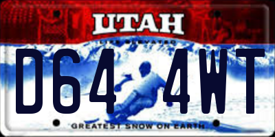 UT license plate D644WT