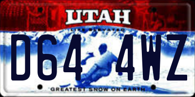 UT license plate D644WZ
