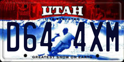 UT license plate D644XM