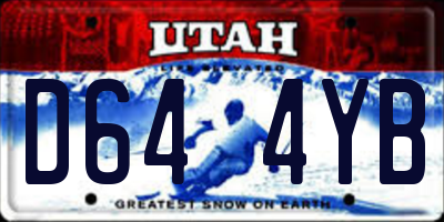 UT license plate D644YB