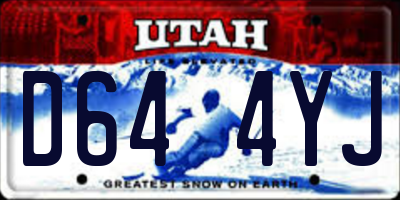 UT license plate D644YJ