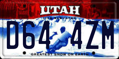 UT license plate D644ZM