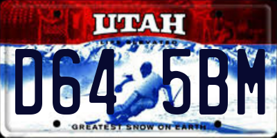 UT license plate D645BM