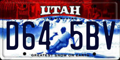 UT license plate D645BV