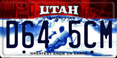 UT license plate D645CM
