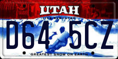 UT license plate D645CZ