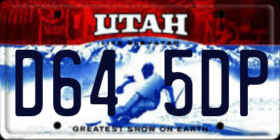UT license plate D645DP