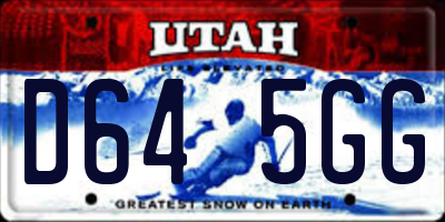 UT license plate D645GG