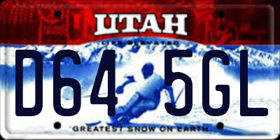 UT license plate D645GL