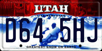 UT license plate D645HJ