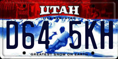 UT license plate D645KH