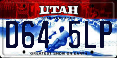 UT license plate D645LP