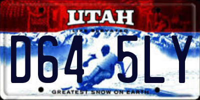 UT license plate D645LY