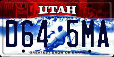 UT license plate D645MA