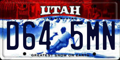 UT license plate D645MN