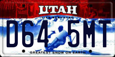 UT license plate D645MT
