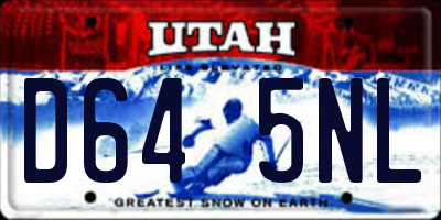 UT license plate D645NL
