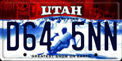 UT license plate D645NN