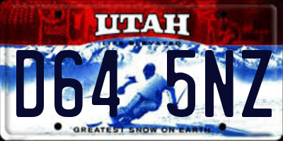 UT license plate D645NZ
