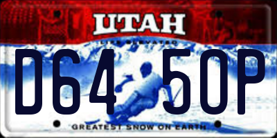 UT license plate D645OP