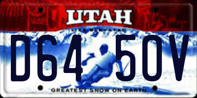 UT license plate D645OV