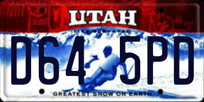 UT license plate D645PD