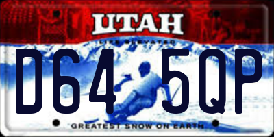 UT license plate D645QP
