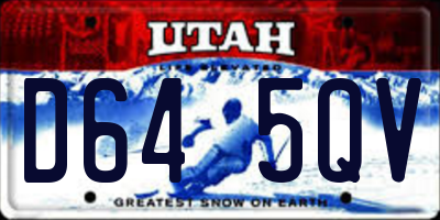 UT license plate D645QV