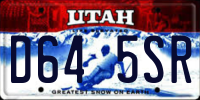 UT license plate D645SR