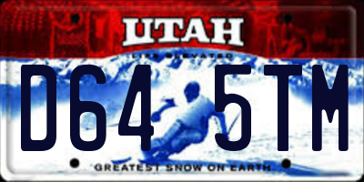 UT license plate D645TM